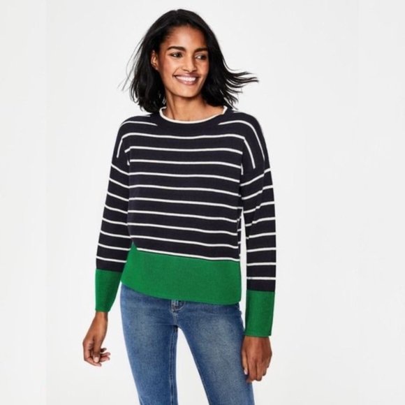 Boden Sweaters - Boden Andrea Jumper Navy Striped Sweater Medium